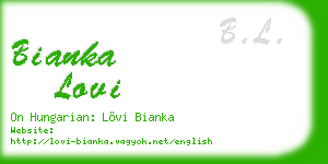 bianka lovi business card